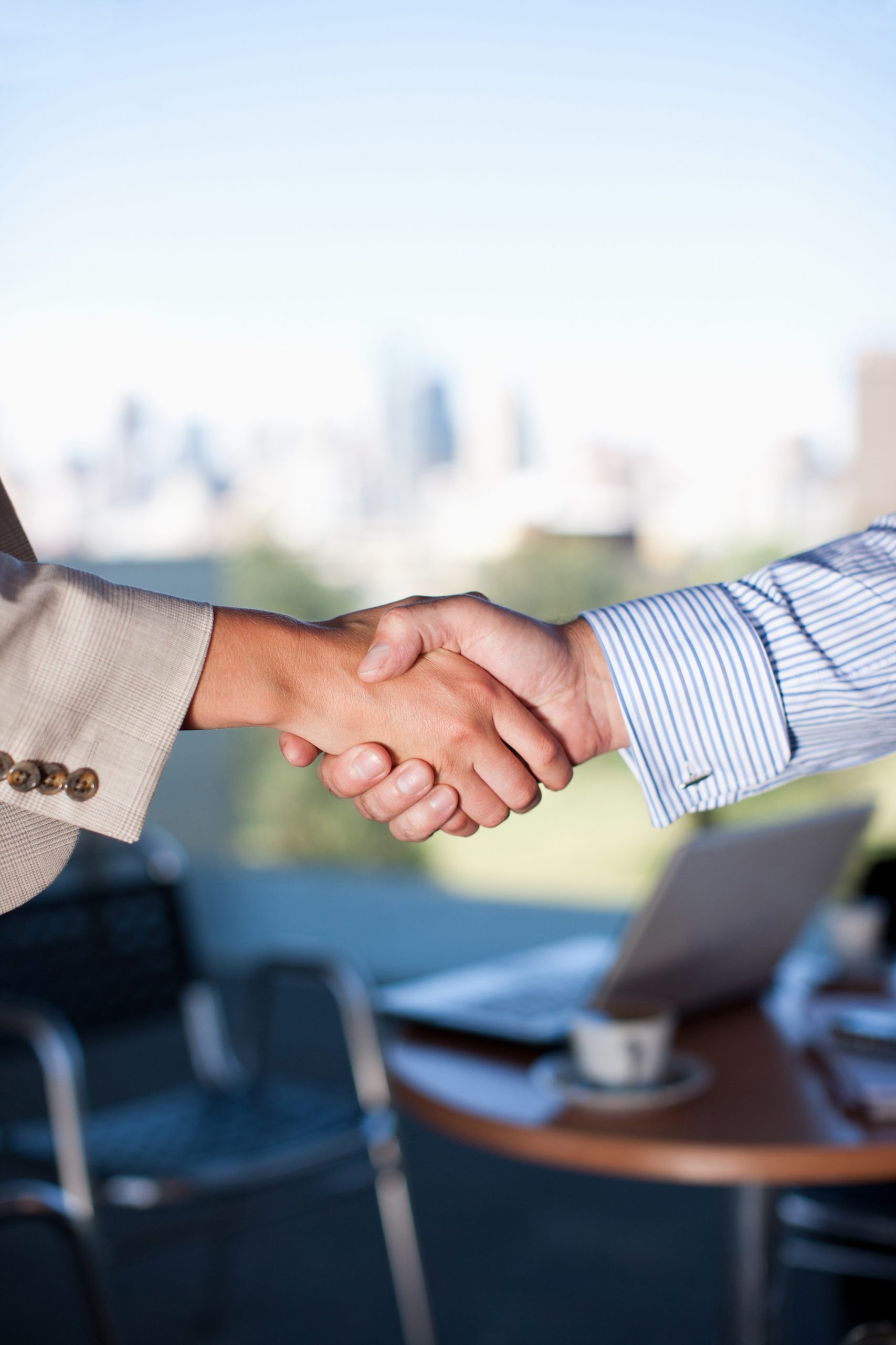 Business people shaking hands