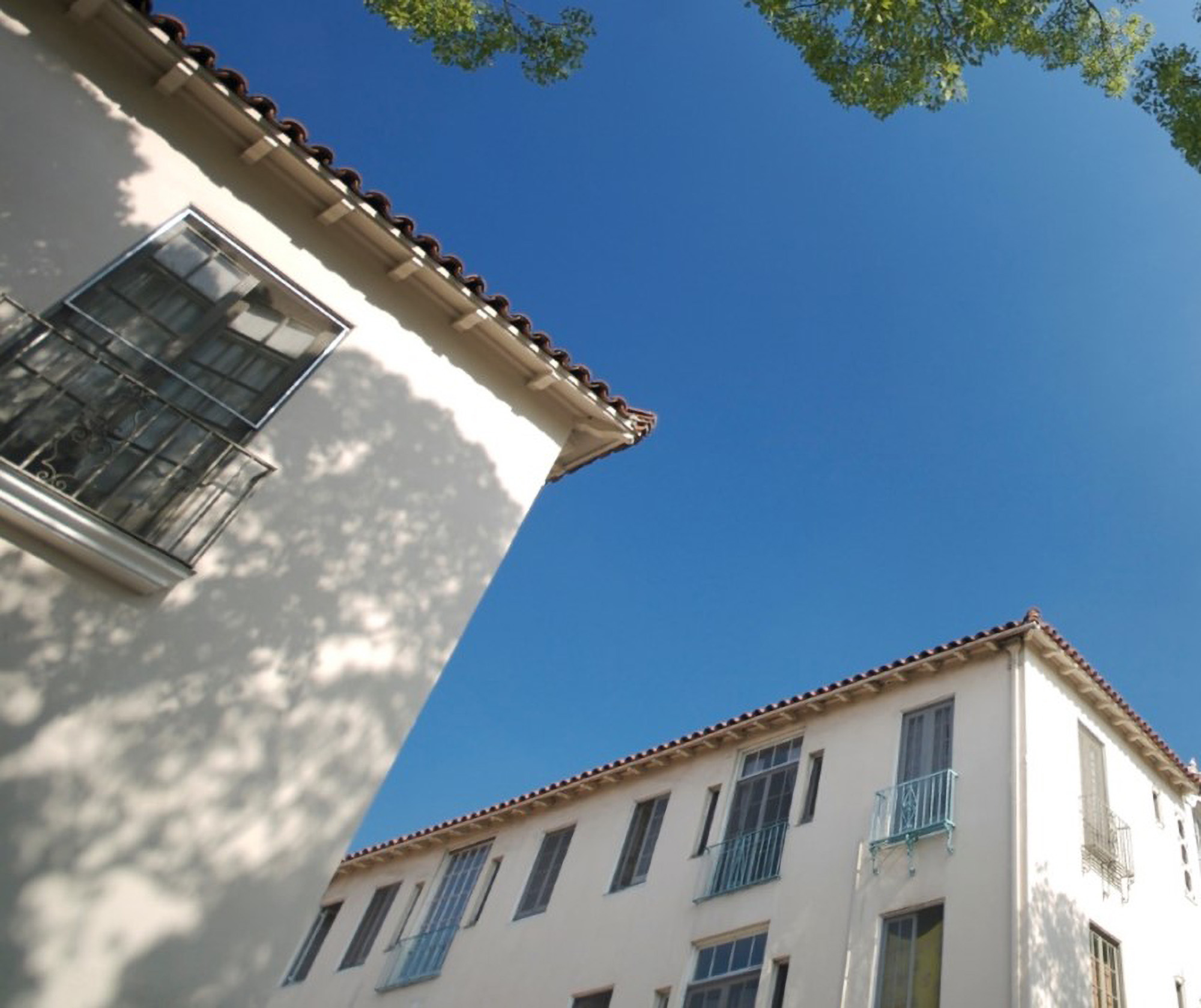 White buildings and blue sky